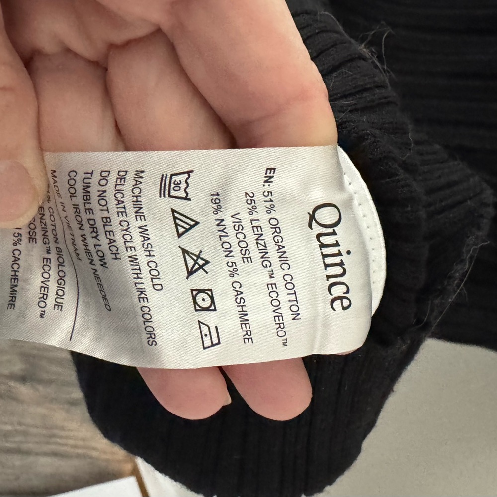 Quince Black Cotton Cashmere Ribbed Sleeveless Midi
Dress Size Small - Picture 6 of 8